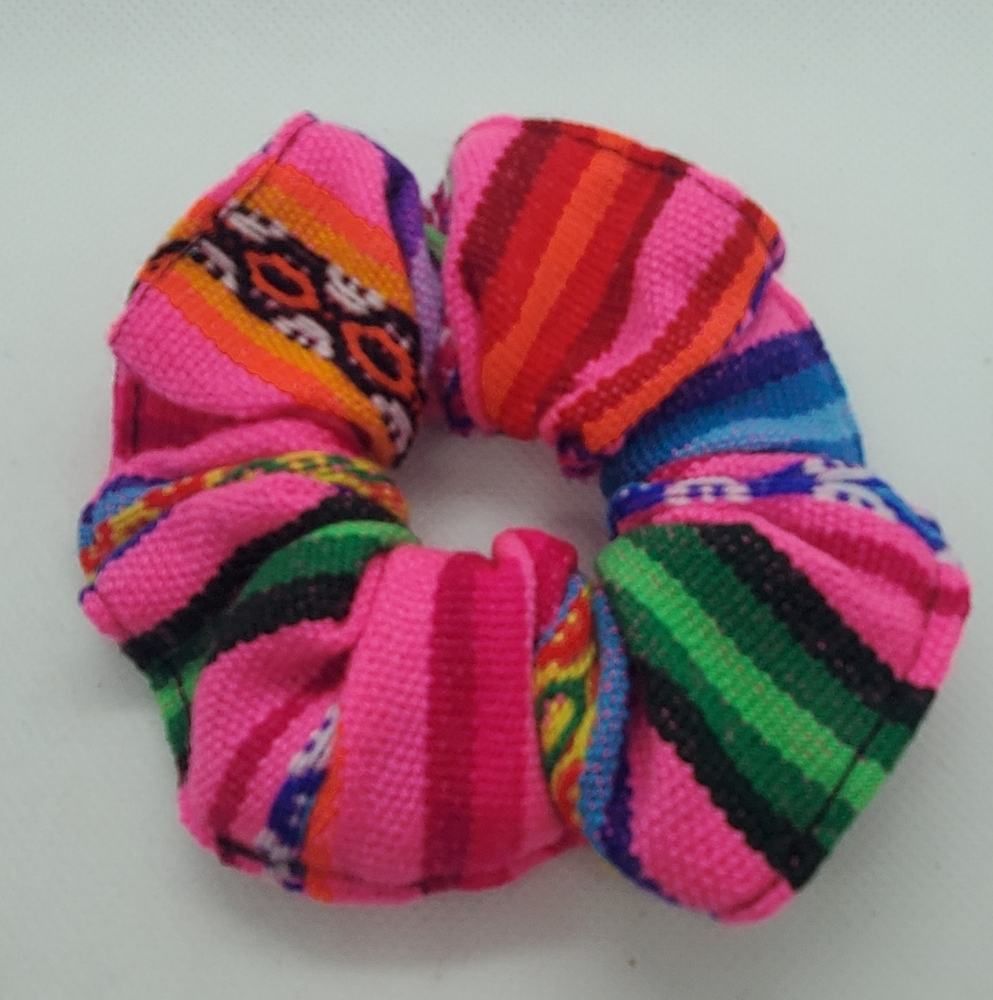 Peruvian Colorful Hair Scrunchie-created By Artesans From Huancavelica- Peru